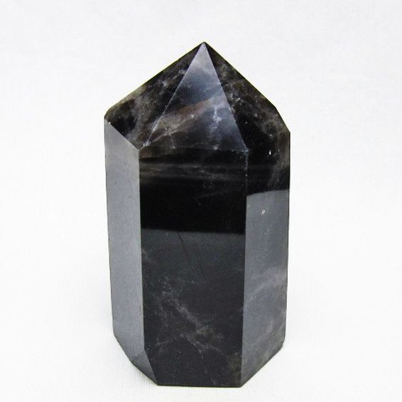 モリオン 純天然 黒水晶 六角柱 [t401-5122]