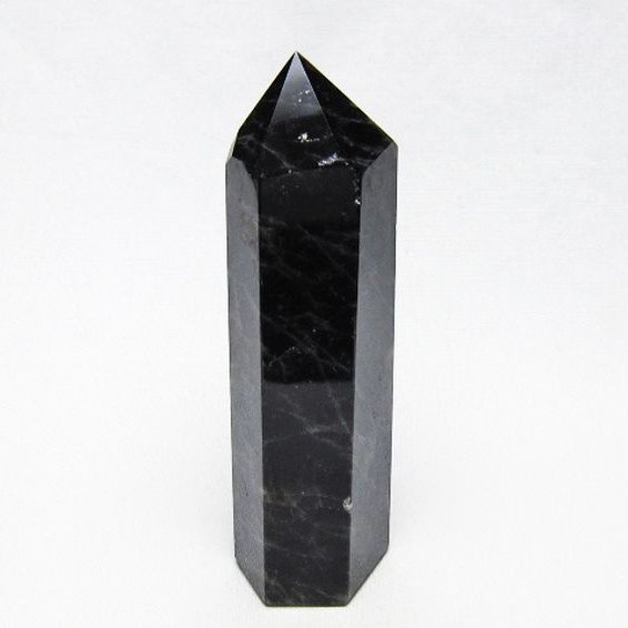 モリオン 純天然 黒水晶 六角柱 [t401-5129]