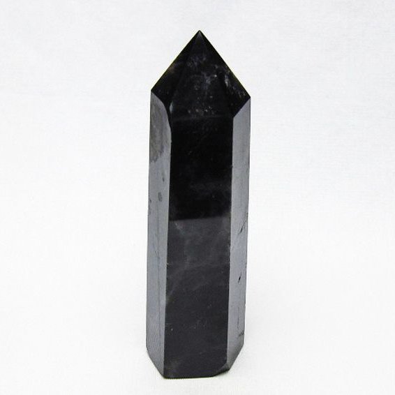 モリオン 純天然 黒水晶 六角柱 [t401-5131]