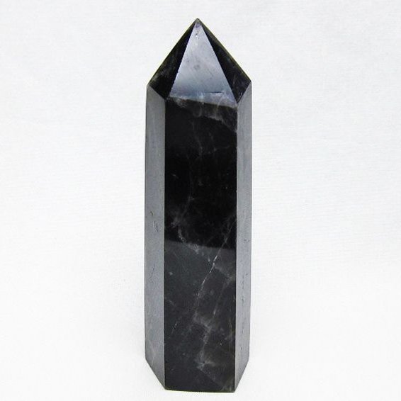 モリオン 純天然 黒水晶 六角柱 [t401-5134]