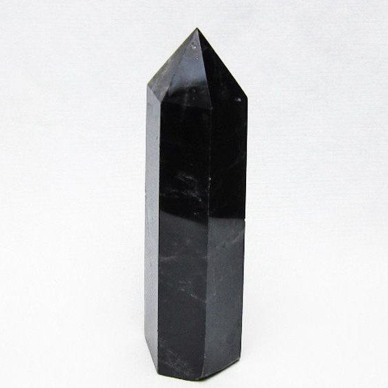 モリオン 純天然 黒水晶 六角柱 [t401-5137]