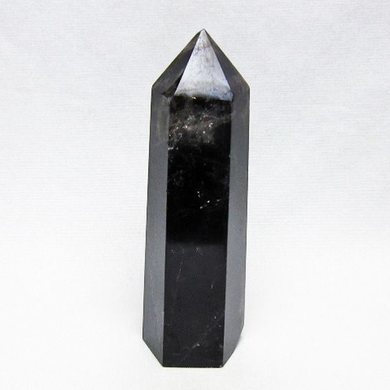 モリオン 純天然 黒水晶 六角柱 [t401-5153]