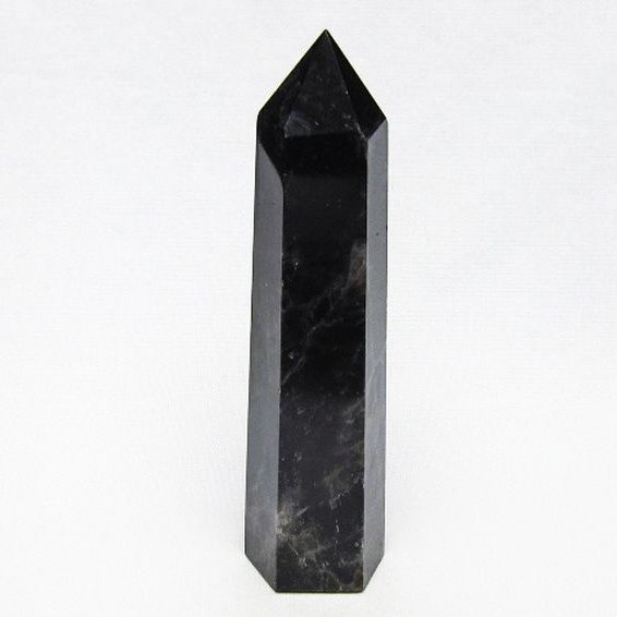 モリオン 純天然 黒水晶 六角柱 [t401-5174]