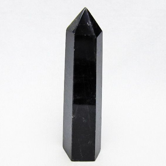 モリオン 純天然 黒水晶 六角柱 [t401-5175]