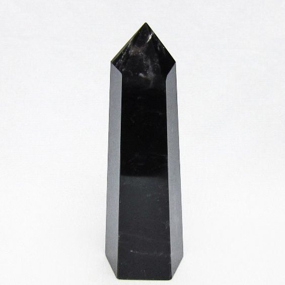 モリオン 純天然 黒水晶 六角柱 [t401-5176]