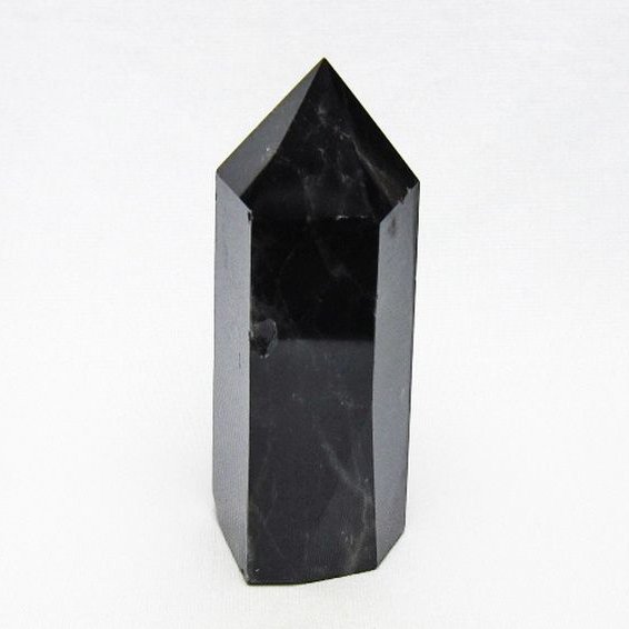 モリオン 純天然 黒水晶 六角柱 [t401-5193]