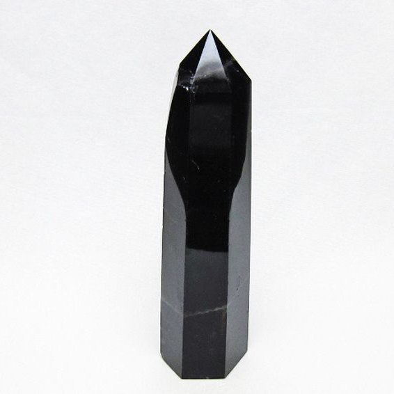モリオン 純天然 黒水晶 六角柱 [t401-5211]