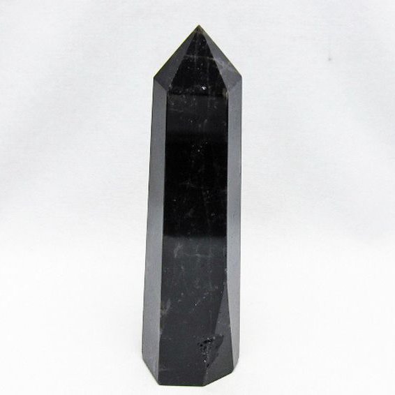モリオン 純天然 黒水晶 六角柱 [t401-5312]