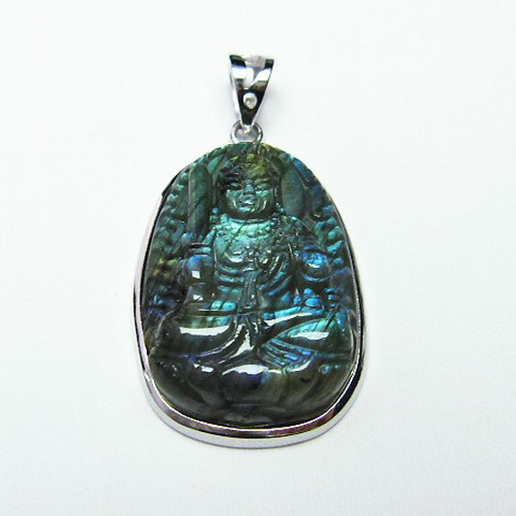 ラブラドライト ペンダント [T412-1926]