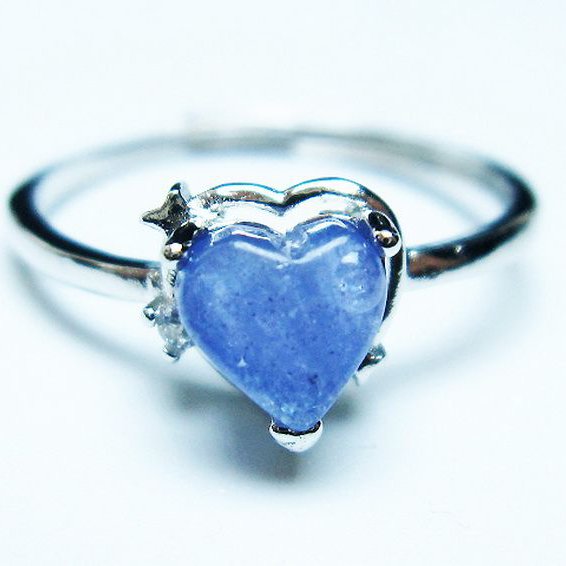 タンザナイトハート 指輪 (16号)[T417-1139]