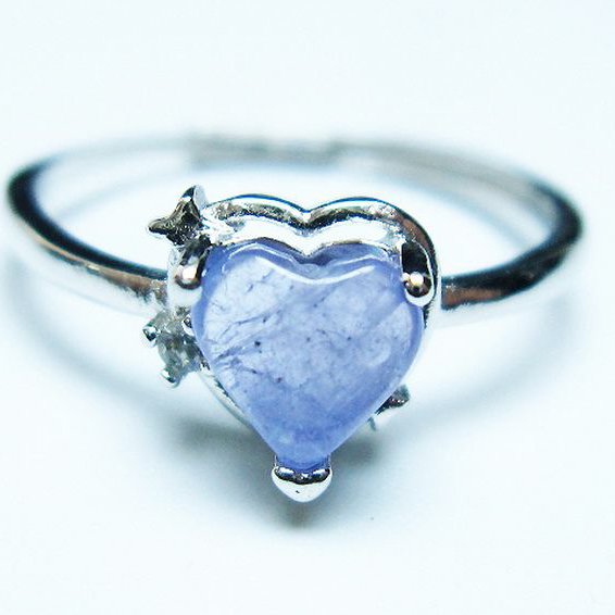 タンザナイトハート 指輪 (15号)[T417-1145]