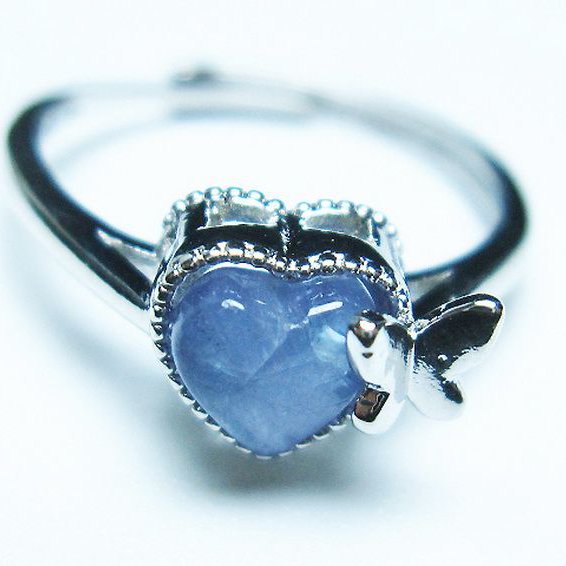 タンザナイトハート 指輪 (14号)[T417-1279]