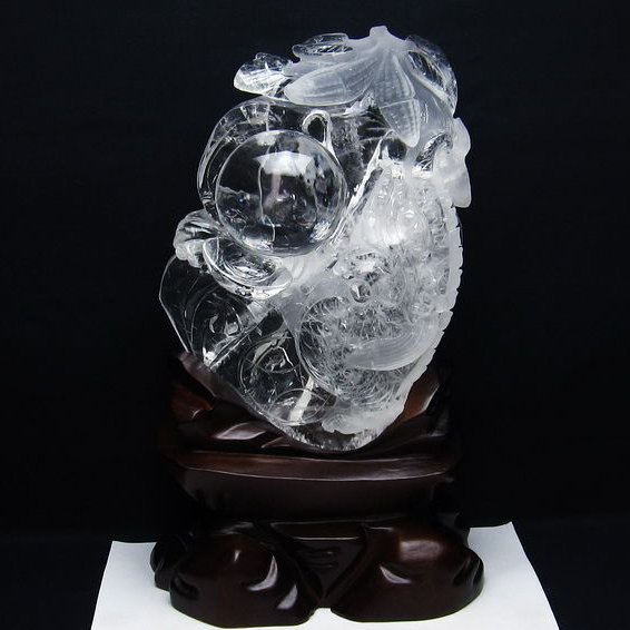 4.4Kg ヒマラヤ水晶極上龍 置物[T42-439]