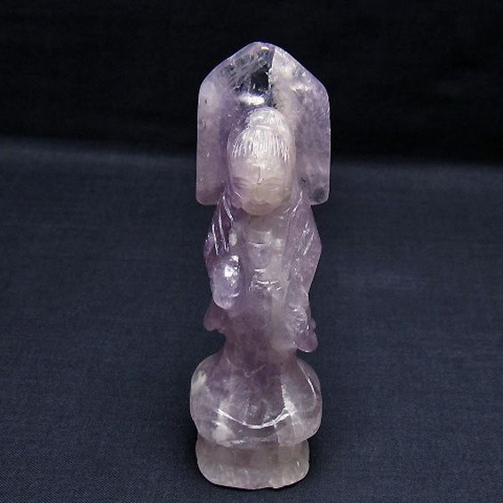 アメジスト 観音 置物[T42-544]