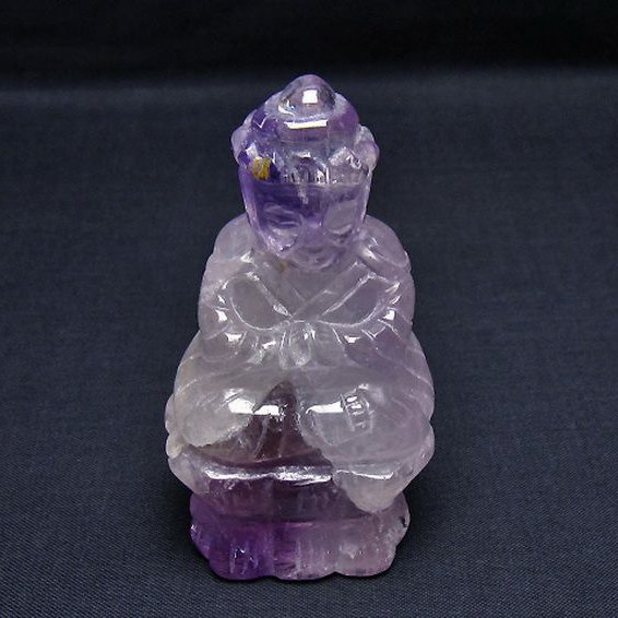 アメジスト 布袋様 置物[T42-546]