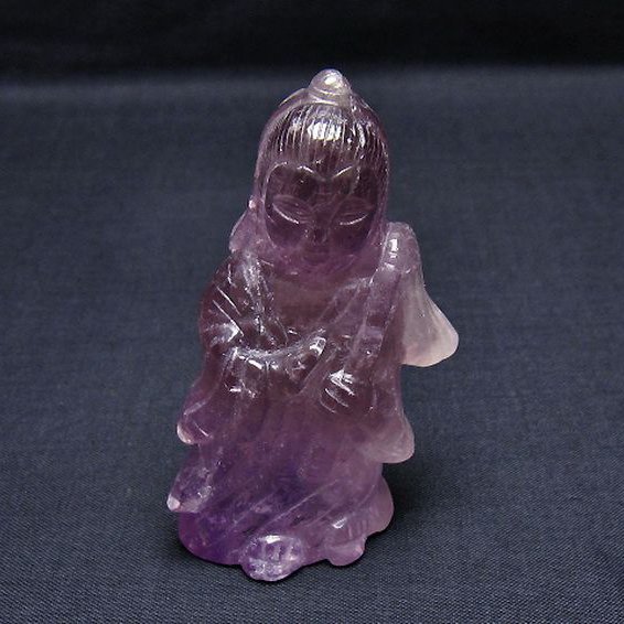 アメジスト 観音 置物[T42-557]