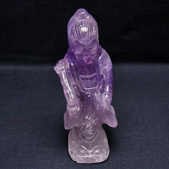 アメジスト 観音 置物[T42-560]