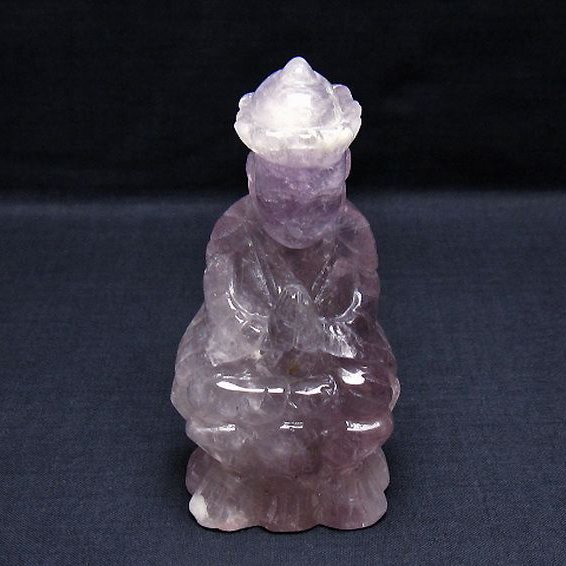 アメジスト 布袋様 置物[T42-562]