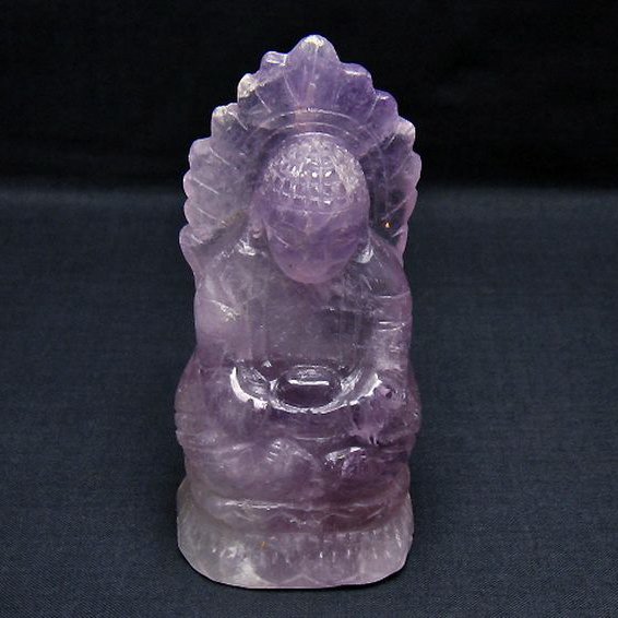 アメジスト 布袋様 置物[T42-572]