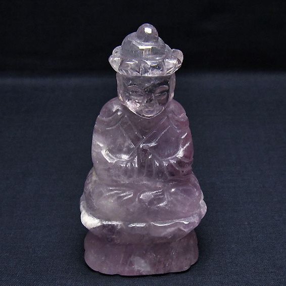 アメジスト 布袋様 置物[T42-573]