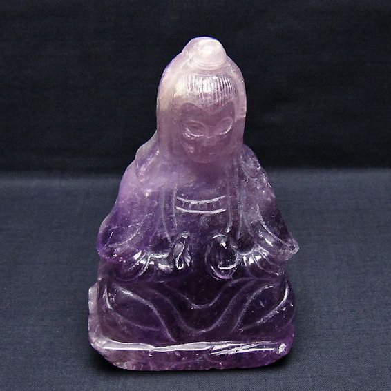 アメジスト 観音 置物[T42-581]