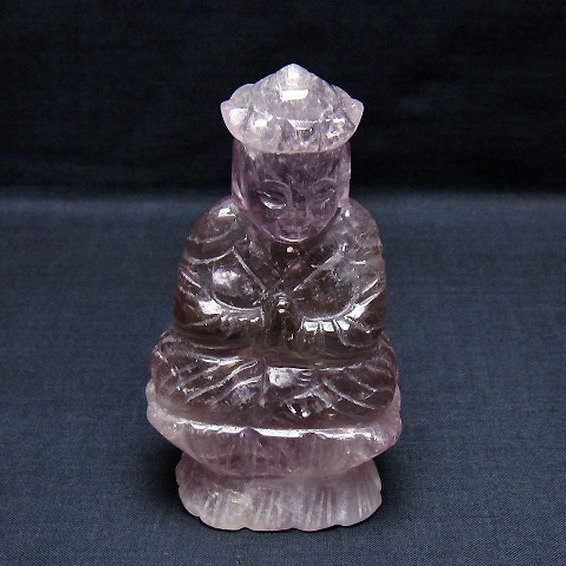 アメジスト 布袋様 置物[T42-585]