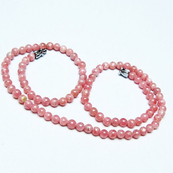 インカローズ ロードクロサイト ネックレス 4mm [t423-1765]