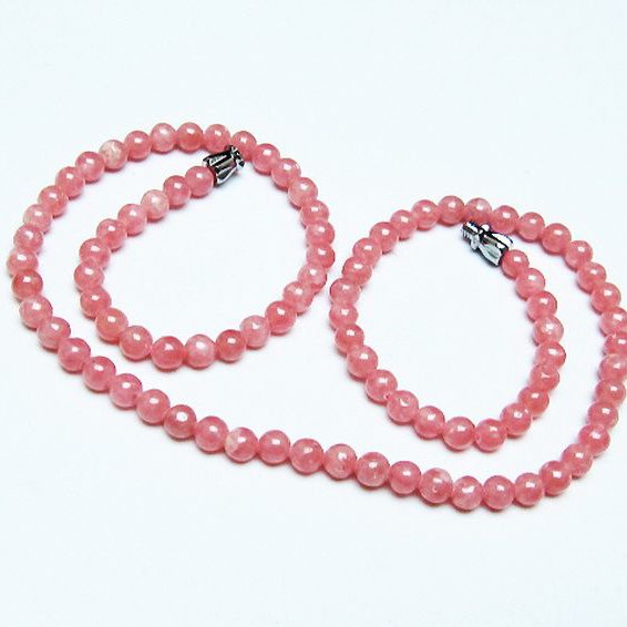 インカローズ ロードクロサイト ネックレス 5mm [t423-1837]