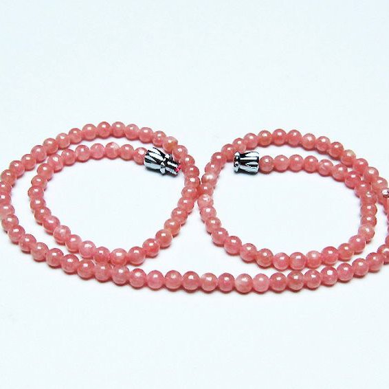 インカローズ ロードクロサイト ネックレス 4mm [t423-1878]