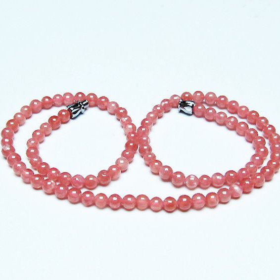 インカローズ ロードクロサイト ネックレス 4mm [t423-1898]