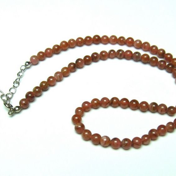 インカローズ ロードクロサイト ネックレス 5mm [T423-838]