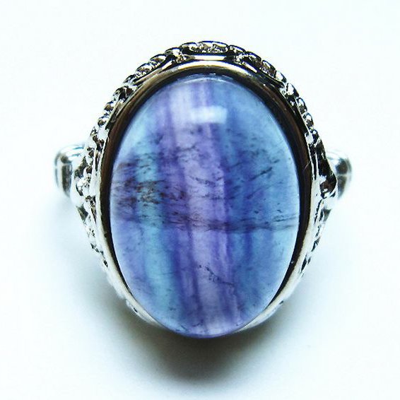 フローライト  指輪 (14号)[T426-7726]