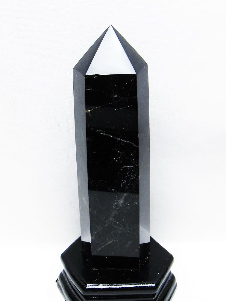 モリオン 純天然 黒水晶 六角柱[T43-8100]