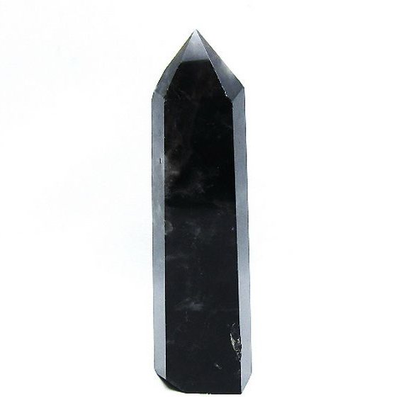 モリオン 純天然 黒水晶 六角柱[T43-8347]