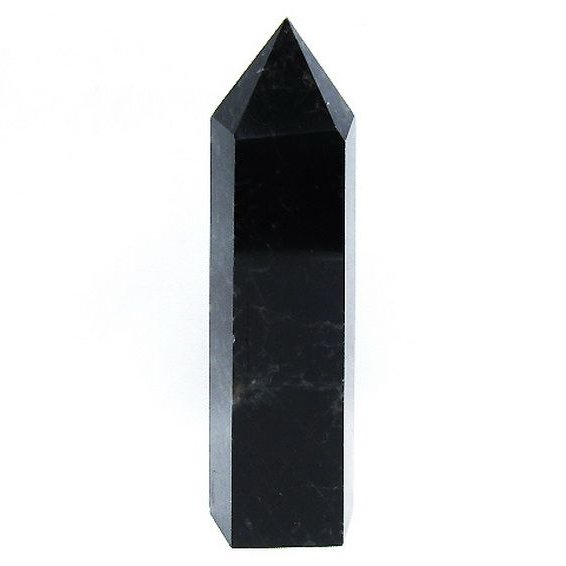 モリオン 純天然 黒水晶 六角柱[T43-8368]