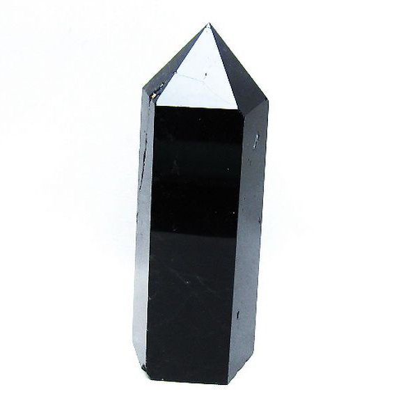 モリオン 純天然 黒水晶 六角柱[T43-8394]