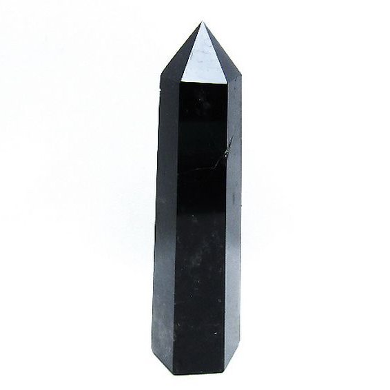 モリオン 純天然 黒水晶 六角柱[T43-8396]