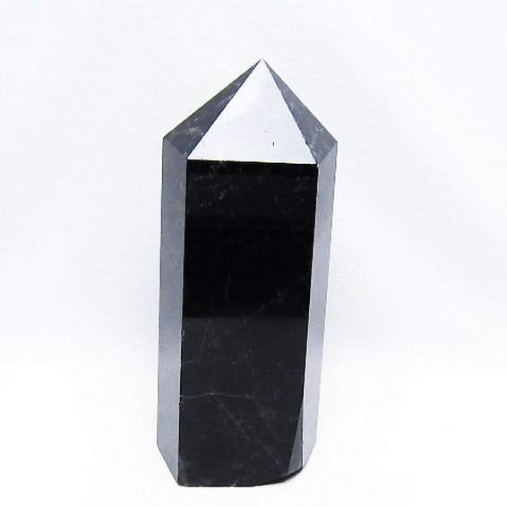 モリオン 純天然 黒水晶 六角柱 [t43-8489]