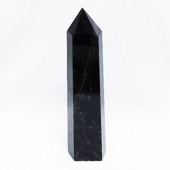 モリオン 純天然 黒水晶 六角柱[T43-8547]
