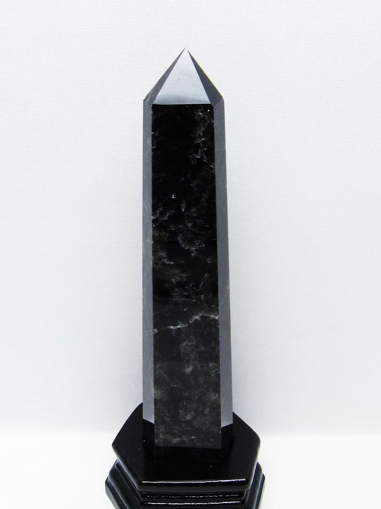 モリオン 純天然 黒水晶 六角柱 [t43-8927]