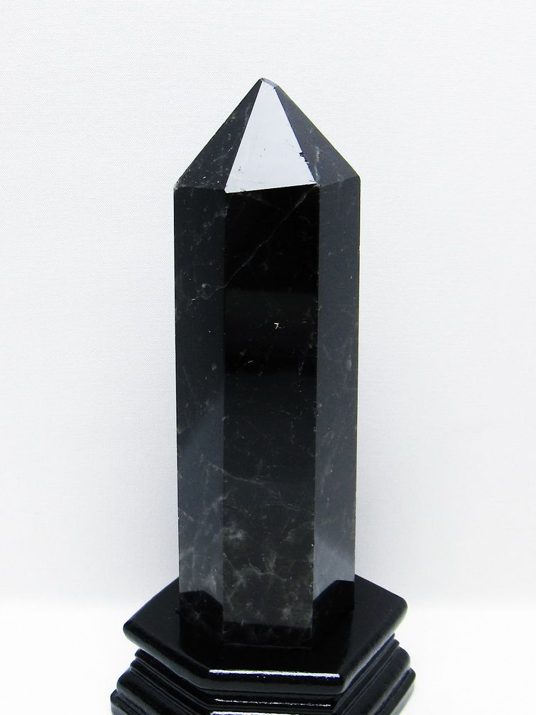 モリオン 純天然 黒水晶 六角柱 [t43-8939]