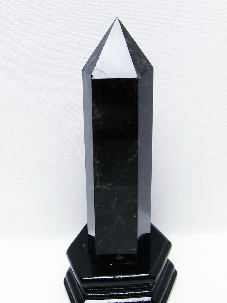 モリオン 純天然 黒水晶 六角柱 [t43-8959]