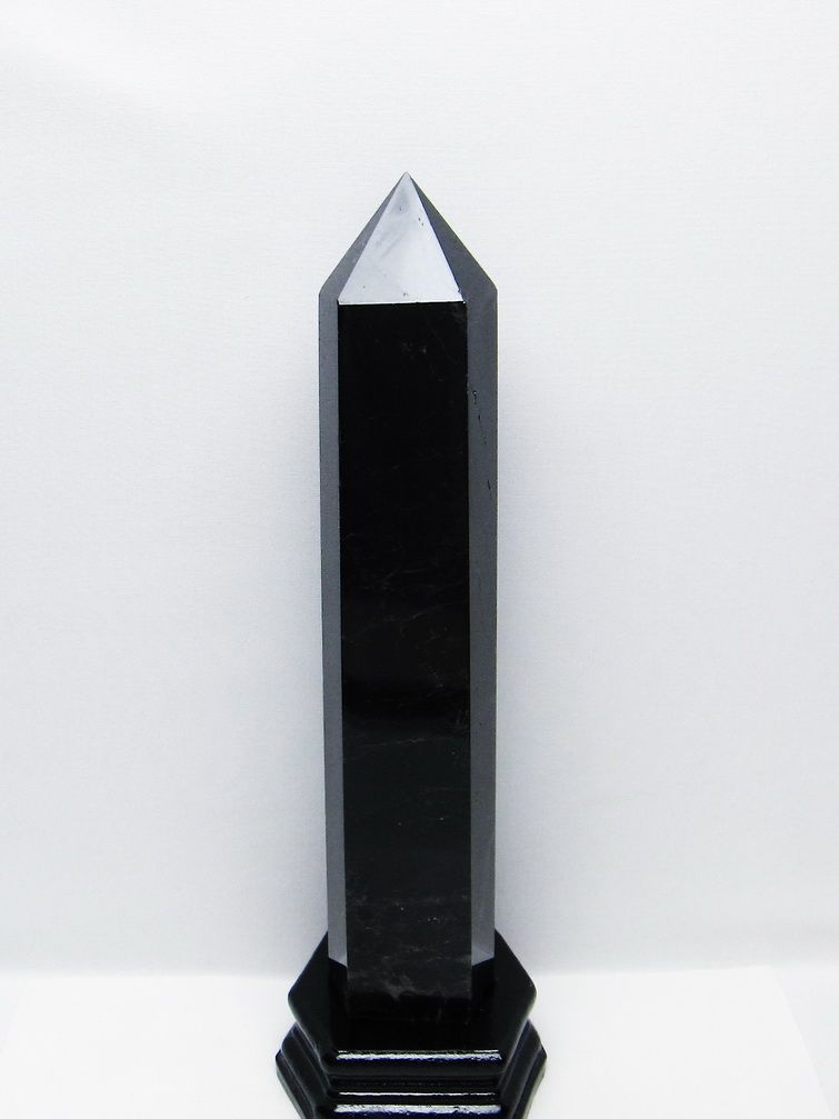 1.8Kg モリオン 純天然 黒水晶 六角柱 [t43-9005]