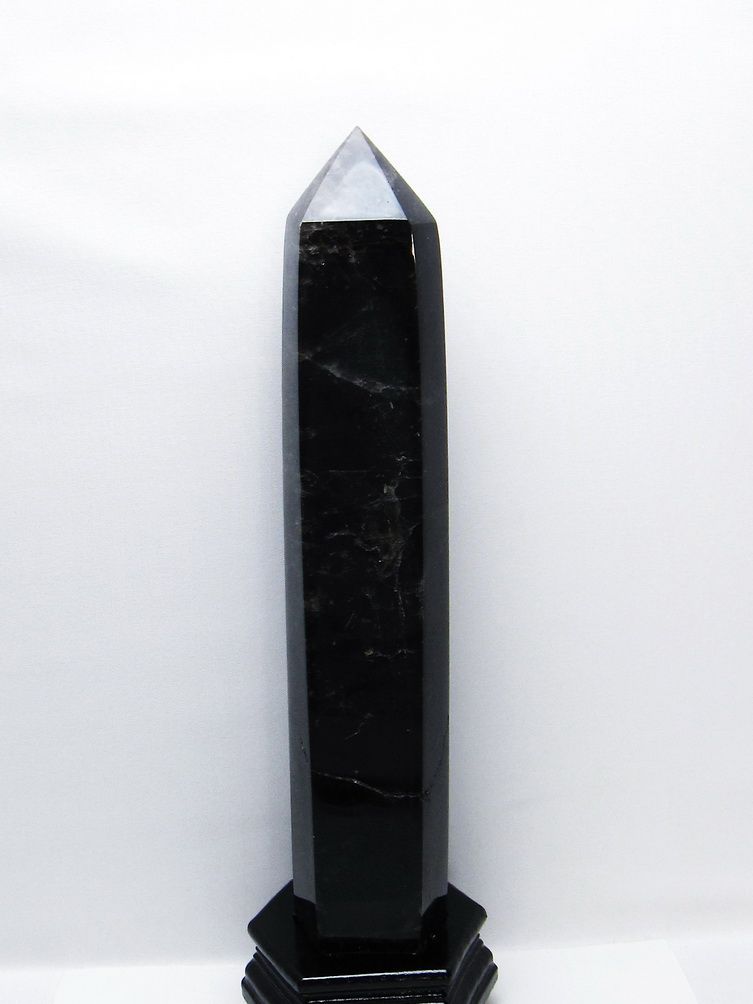 2.7Kg モリオン 純天然 黒水晶 六角柱 [t43-9020]