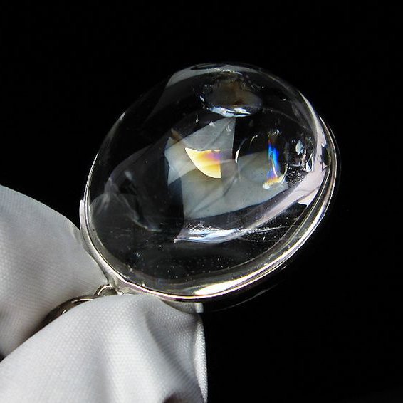 アイリスクォーツ 虹入り  レインボー水晶  ペンダント [T436-2213]