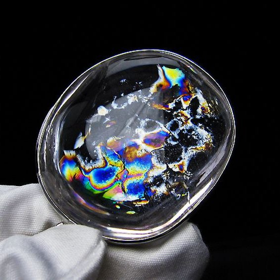 アイリスクォーツ 虹入り レインボー水晶 ペンダント [T436-2415]