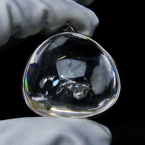 アイリスクォーツ 虹入り レインボー水晶 ペンダント [T436-2747]