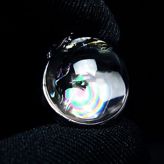 アイリスクォーツ 虹入り レインボー水晶 ペンダント [t436-3120]