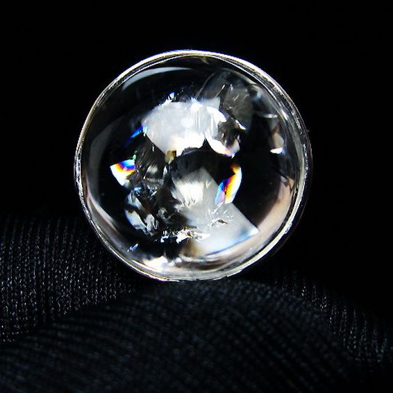 アイリスクォーツ 虹入り レインボー水晶 ペンダント [t436-3126]