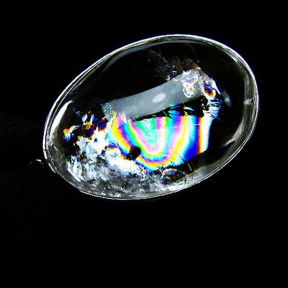 アイリスクォーツ 虹入り レインボー水晶 ペンダント [t436-3193]